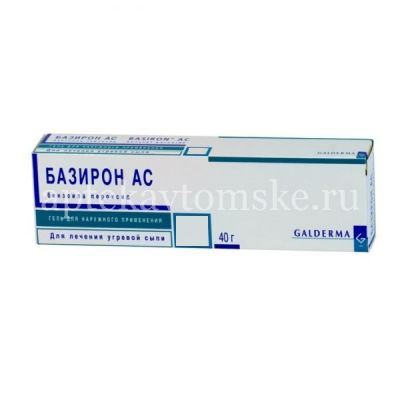 Базирон АС туба(гель д/наружн. прим.) 2,5% 40г №1 (Laboratoires Galderma/Франция)