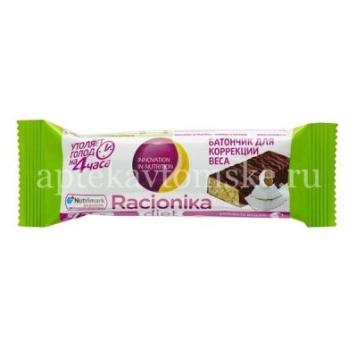 Рационика Диет батончик 60г (кокос) (АРТ Современные Научные технологии/Россия)