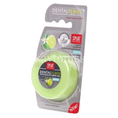 Зубная нить СПЛАТ PROFESSIONAL DENTAL FLOSS объемная бергамот/лайм 30м (ProfiMed S.r.l/Италия)