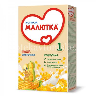 Каша МАЛЮТКА молочн. кукурузная 220г (Истра-Нутриция/Россия)
