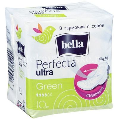 Прокладки гигиенические Белла (BELLA) PERFECTA Green Ultra №10 (TZMO S.A./Польша)