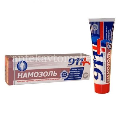911 Намозоль крем д/удален. сухих мозолей и натоптышей 100мл (Твинс Тэк/Россия)