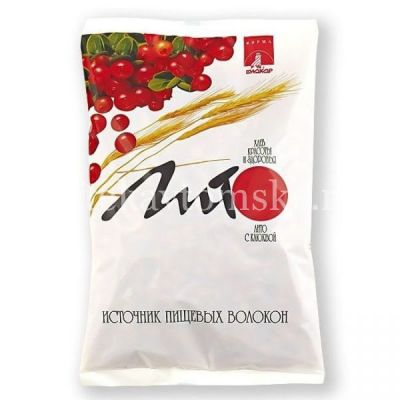 Отруби пшеничные с клюквой и кальцием пак. 200г (Биокор/Россия)