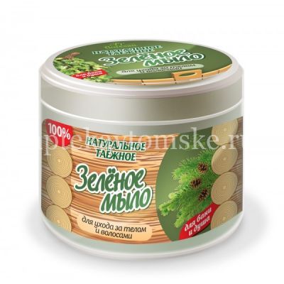 Мыло ФЛОРЕСАН Натуральное таежное Зеленое д/бани и душа д/ухода за телом и волосами 450г (Ф-38) (Флоресан/Россия)