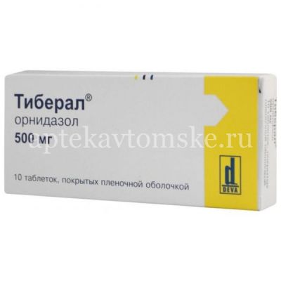 Тиберал таб. п/пл.об. 500мг №10 (Sandoz Grup Saglik Urunleri Ilaclari Sanayi ve Ticaret A.S./Турция)