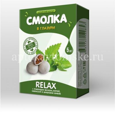 Смолка жевательная Алтайская RELAX Антистресс в глазури №5 (Алтайский нектар/Россия)
