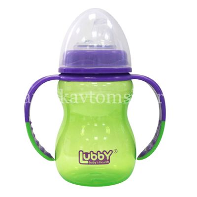 Поильник LUBBY с ручками мягкий носик 250мл (арт. 7317) (Gold List AG/Швейцария)