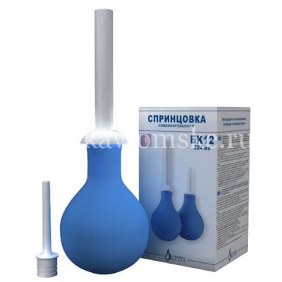 Спринцовка пластизольная Б-12 (с 2-мя нак.) (ЧП Кариаули/Россия)