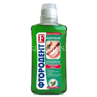 Ополаскиватель полости рта ФТОРОДЕНТ серия "Фторагент" кедровый 275мл (Аванта/Россия)