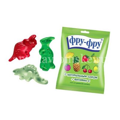 Мармелад ФРУ-ФРУ Динозавры 90г (The Candy Plus Sweet Factory/Чехия)