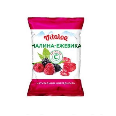 Виталор карамель леденцовая Малина С Ежевикой с вит. С 60г (Гуслица/Россия)