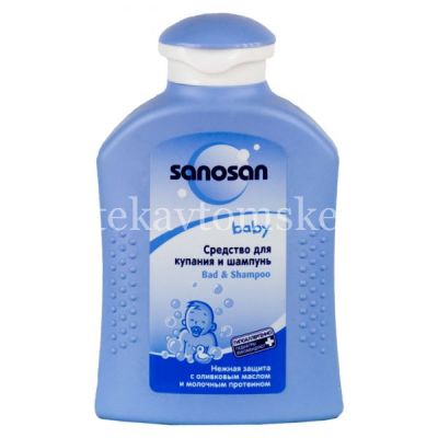 Набор косметический SANOSAN средство д/купания + шампунь 500мл (с дозатором) (Mann&Schreder/Германия)