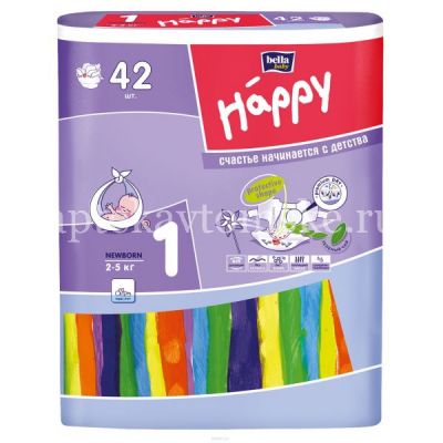 Подгузники Белла (BELLA) BABY HAPPY newborn (2-5кг) №42 (TZMO S.A./Польша)
