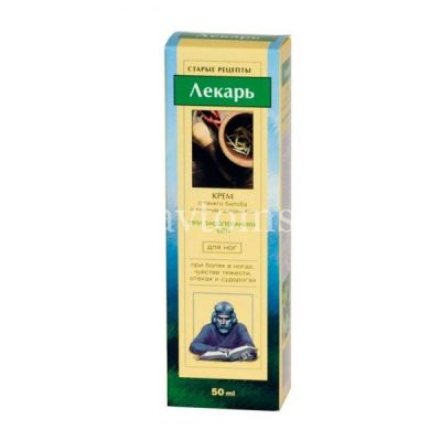 Крем ЛЕКАРЬ д/ног с гинкго билоба и лесным орешником 50мл (ВИС/Россия)