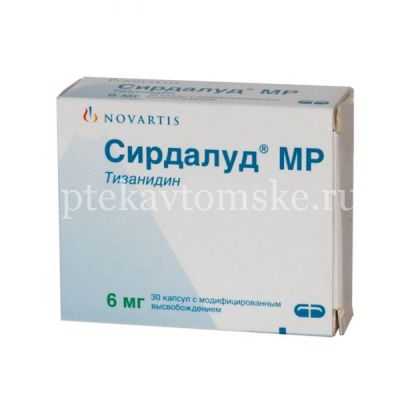 Сирдалуд МР капс. с модиф. высв. 6мг №30 (Novartis/Турция)