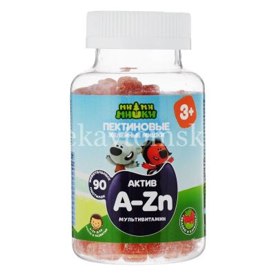 Ми-ми-Мишки Актив Мультивитамин пастилки жев. №90 (яблоко/клубника) (Guangdong Yichao Biological/Китай)