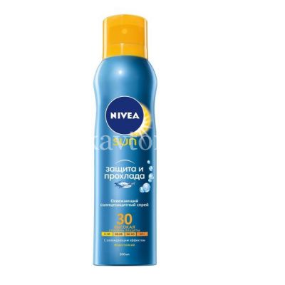 NIVEA Sun спрей солнцезащ. "Защита и Прохлада" SPF-30 200мл (Beiersdorf AG/Германия)