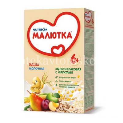 Каша МАЛЮТКА молочн. мультизлак 220г (Истра-Нутриция/Россия)