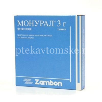 Монурал пак.(гран. д/приг. р-ра д/приема внутрь) 3г №1 (Zambon Switzerland Ltd./Швейцария)