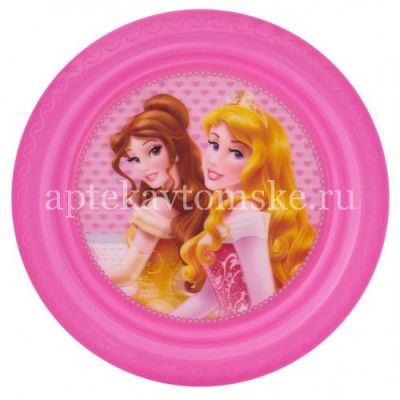 Тарелка МИР ДЕТСТВА DISNEY "Принцессы" большая d-23см с 3D-рисунком (арт. 17331) (Disney/Китай)