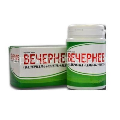 Вечернее (Валериана+Хмель+Мята) драже №120 (Парафарм/Россия)