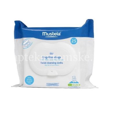 MUSTELA Bebe Physiobebe салфетки детские очищающие д/лица №25 (Laboratoires Expanscience/Франция)