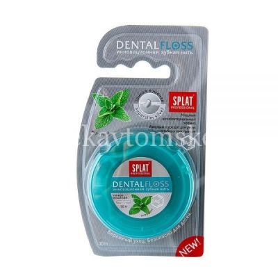 Зубная нить СПЛАТ PROFESSIONAL DENTAL FLOSS тонкая мятная с волокнами серебра 30м (ProfiMed S.r.l/Италия)