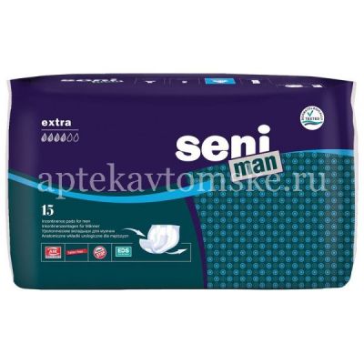 Вкладыши урологические Сени Мен (SENI MAN) Extra №15 (TZMO S.A./Польша)