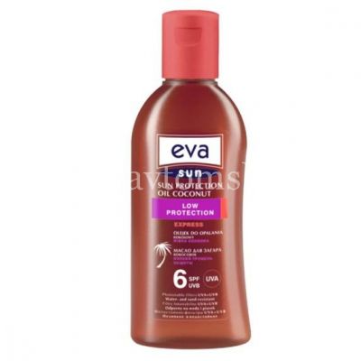 Масло натуральное EVA Sun д/загара SPF-6 150мл (Pollena Eva/Польша)