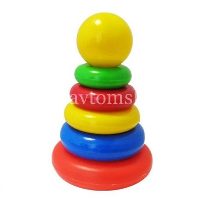 Игрушка PLAYDORADO 91022 Пирамида Малышок 6 элементов (круги) (ПластМастер (Пластмассы)/Россия)