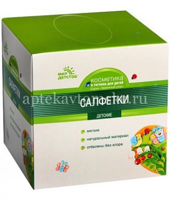 Салфетки детские МИР ДЕТСТВА 40030 бумажн. №56 (Sun Bond International/Китай)