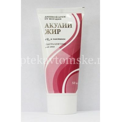 Крем АКУЛИЙ ЖИР "Акулья сила" п/морщин Q10/эластин д/лица дневной 50мл (Твинс Тэк/Россия)