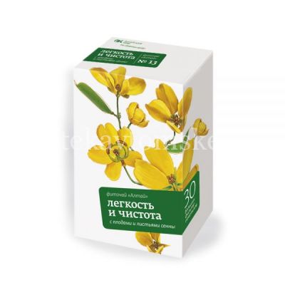 Чайный напиток АЛТАЙ №13 "Легкость и чистота" с плодами и листьями сенны пак.-фильтр 2г №30 (Алтайский кедр/Россия)