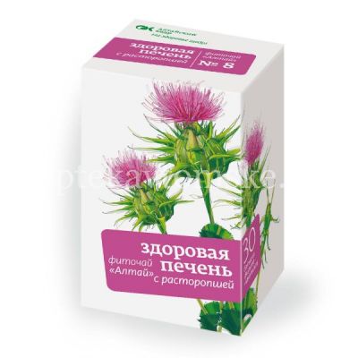 Чайный напиток АЛТАЙ №8 здоровая печень с расторопшой пак.-фильтр 2г №30 (Алтайский кедр/Россия)