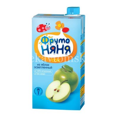 Сок ФРУТОНЯНЯ яблоко осветл. 500мл (Прогресс/Россия)