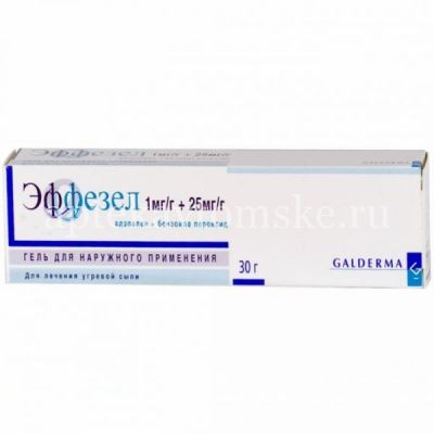 Эффезел фл.(гель наружн. прим.) 1мг/г + 25мг/г 30г №1 с дозатором (Laboratoires Galderma/Франция)
