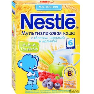 Каша НЕСТЛЕ молочн. мультизлаков/яблоко/ черника/малина 250г (Нестле/Россия)
