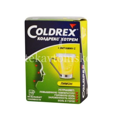 Колдрекс Хотрем со вкусом лимона пак.(пор. д/р-ра орал.) 5г №10 (Smithkline Beecham/Испания)