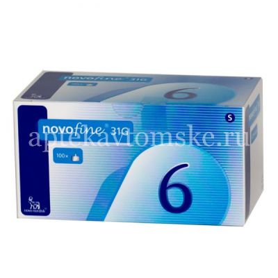 Игла Новофайн д/шприц ручки G31 0,25 х 6мм №100 (Novo Nordisk/Дания)