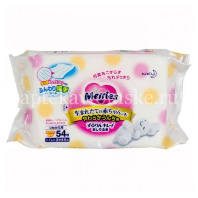 Салфетки детские MERRIES влаж. №54 (смен. блок) (Kao Corporation/Япония)