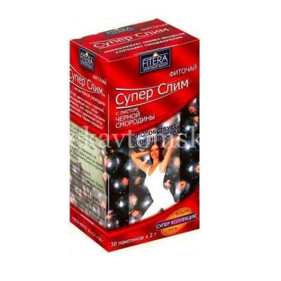 Фиточай Супер-Слим (SUPER-SLIM) смородины лист пак.-фильтр 2г №30 (Фитэра/Россия)